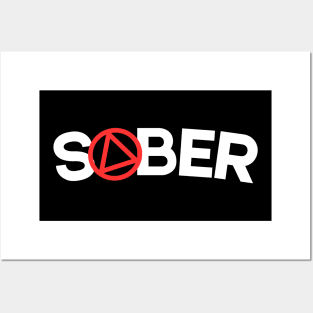 Sober With Red AA Symbol Posters and Art